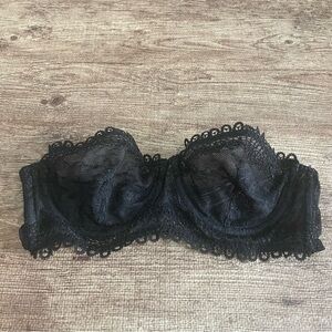 Victoria's Secret Black Very Sexy Unlined Balconet Bra Size 36B